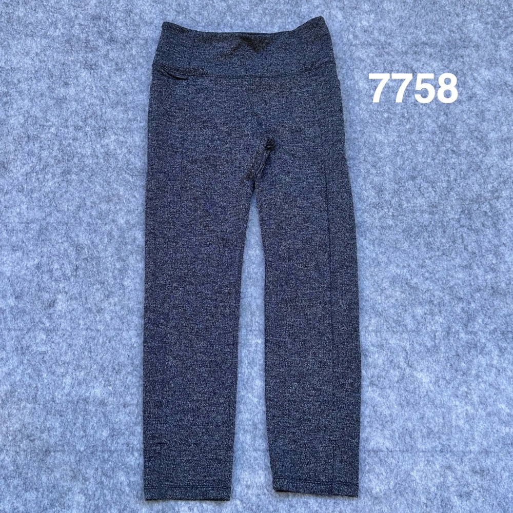 Athleta Gray Herringbone High Rise Leggings Small Activewear Tights Fall 18